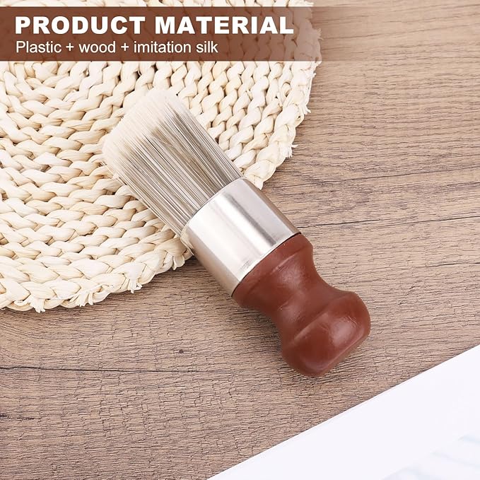 Salve Brush for Leather Furniture, Soft Nylon Bristles Wood Repair Clean Brush Gentle Polish & Wax Applicator for Leather Care