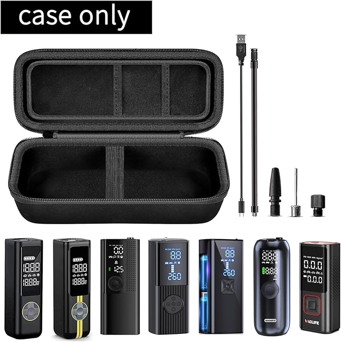 Case Compatible with Fanttik X8 for APEX/APEX EV Tire Inflator Portable Air Compressor. Storage Holder for Hafuloky for modari for OlarHike for LOLSSA for Yeskuyan Air Pump (Box Only) -Black