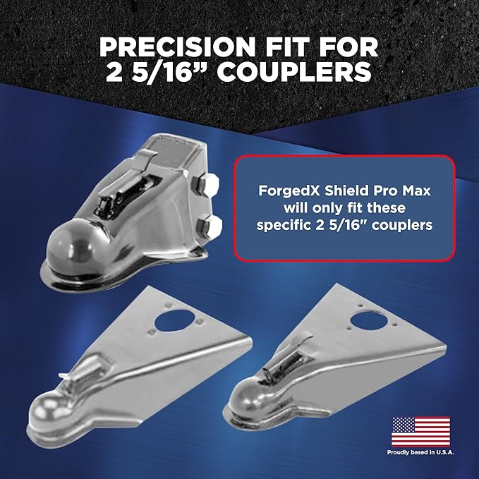 Trailer Lock Heavy Duty Anti Theft Lock Fits 2 5/16-Inch Couplers, Secures Safety Chains, for Trailers, RVs, and Boats (Blue)