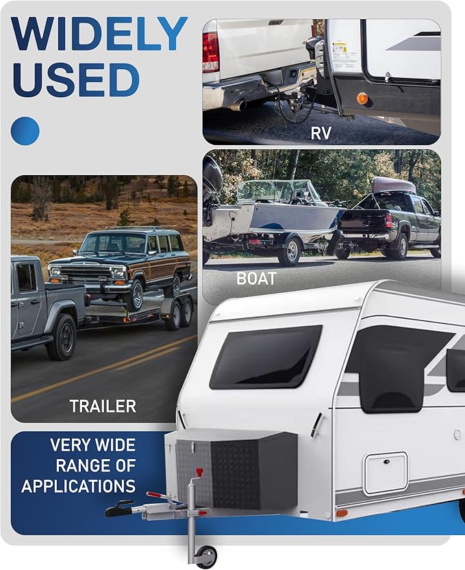 TOPICK Universal Trailer Hitch Lock Set, Includes Heavy-Duty Coupler Ball Lock & Coupler Latch Lock, Keyed Alike, Anti-Theft, All-Weather Protection for RVs, Boats, Trucks & Utility Trailers