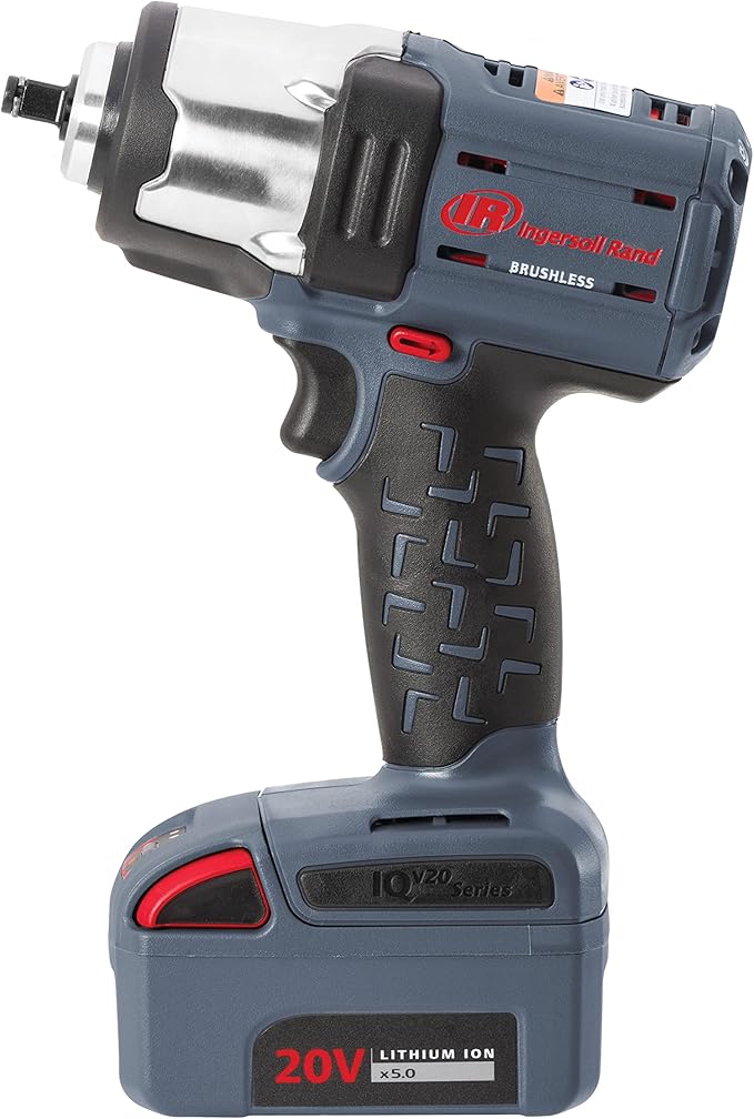 Ingersoll Rand W5133 3/8" 20V Cordless Impact Wrench, 550 ft-lb Torque, Friction Ring Retainer, Pistol, Bare Tool