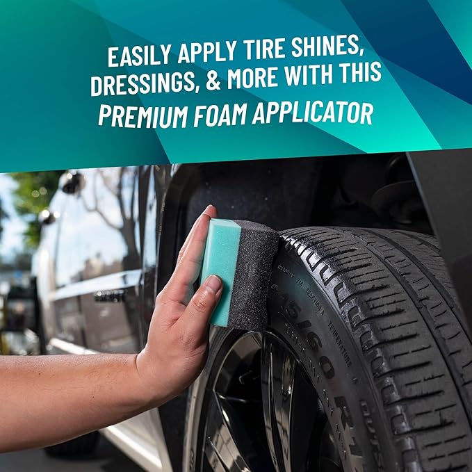 Chemical Guys Wonder Wave Durafoam Tire Shine Applicator Pads - Foam Pads for Applying Tire Dressings, Protectants, Wax, Polish and Car Detailer Products for Trucks and SUVs -, 2 Count (Pack of 4)