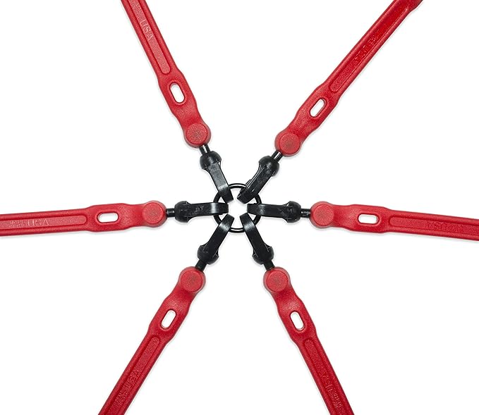 The Perfect Bungee Adjustable Cargo Net, No Tangle, Heavy Duty, Made in USA, Safety Orange