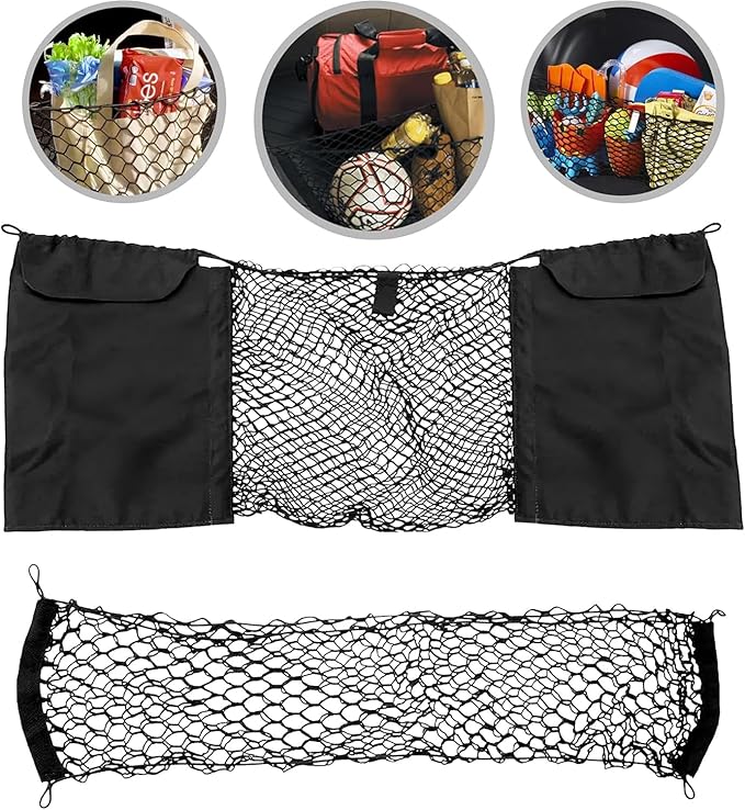 Envelope Style Front & Back Trunk Mesh Cargo Net for Chevrolet Corvette C8 2020-2026 - Car Accessories - Premium Trunk Organizers and Storage - Vehicle Carrier Organizer for Chevrolet Corvette C8
