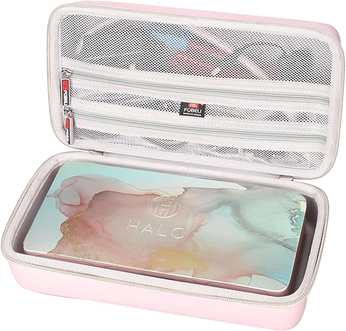 FBLFOBELI Hard Carrying Case for Halo Bolt Ultimate 2.0 & 3.0/for Halo Bolt Air + 55500 1750/for Halo Bolt Air 58830 Portable Vehicle Jump Starter with Air Compressor (Case Only) (Rose Gold)