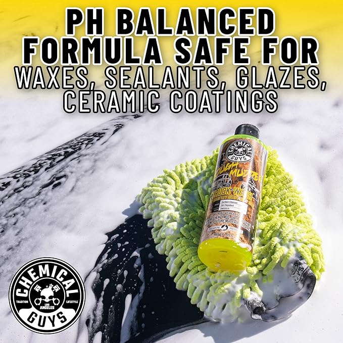 Chemical Guys Tough Mudder Foaming Heavy Duty Car Wash Soap - Soap for Foam Cannons, Foam Guns, or Buckets - Safe for Trucks, ATVs, RVs, and Off-Road Vehicles - 64 oz Lemon Scent