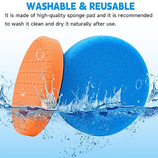 6 Inch Buffing Polishing Pads&Wool Buffing Pad ，with M14 Drill and 6 Inch Backing for Car Buffer Polisher, Washing Cleaning Waxing Dusting, 10PCS