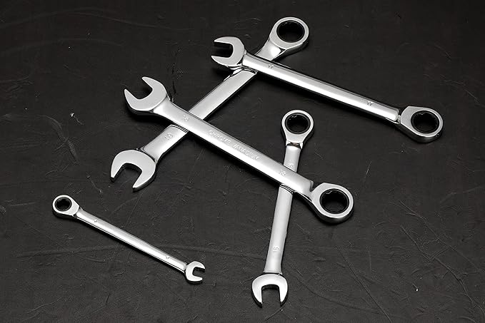 FLZOSPER 24mm Metric Ratchet Wrench,Box End Head 72-Tooth Ratcheting Combination Wrench Spanner
