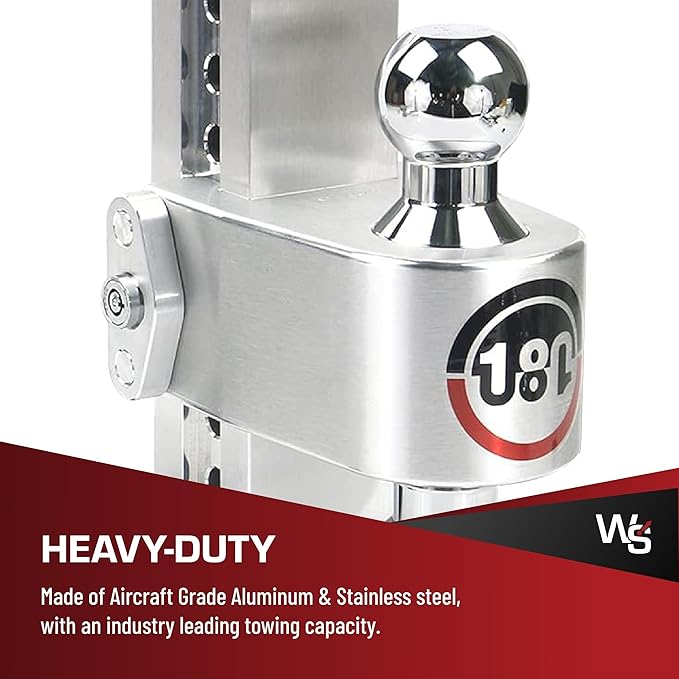 Weigh Safe CTB8-2-KA Drop Hitch Receiver: 2 Inches Adjustable