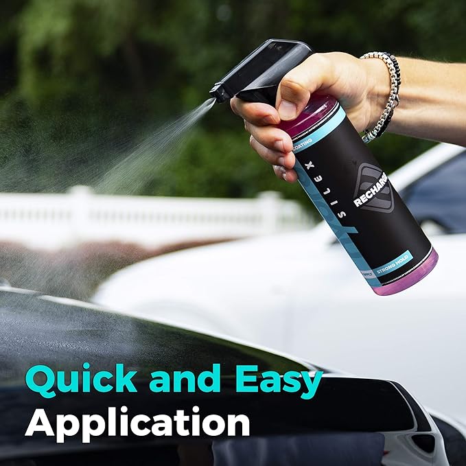 HydroSilex Recharge Car Ceramic Coating - Wet/Dry Applied Protective Ultra Hydrophobic Ceramic Detail Spray Replaces Wax & Sealants - DIY Friendly Car Care Products 6 Months Of Protection - 16 Ounces