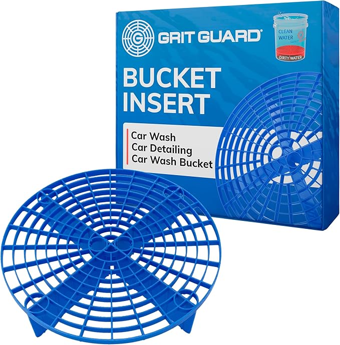 The Original Grit Guard Blue Bucket Insert - 10" Diameter Car Wash Bucket for Car Washing, Detailing Compatible with 3.5, 4, 5 and 6 Gallon Buckets