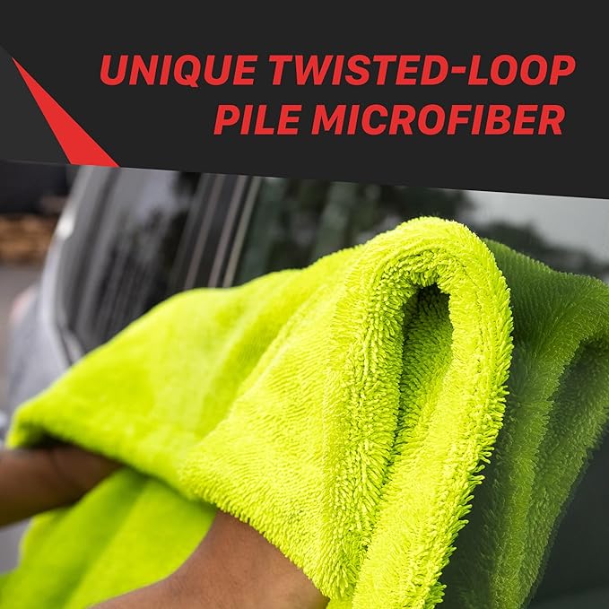 Maxshine Universal Car Drying Towel 30” x 30” | 1600GSM Plush Double-Sided Microfiber | Super Absorbent Rinse-Free Drying Towel for Car Wash & Detailing | Scratch-Free, Lint-Free Auto Care Cloth