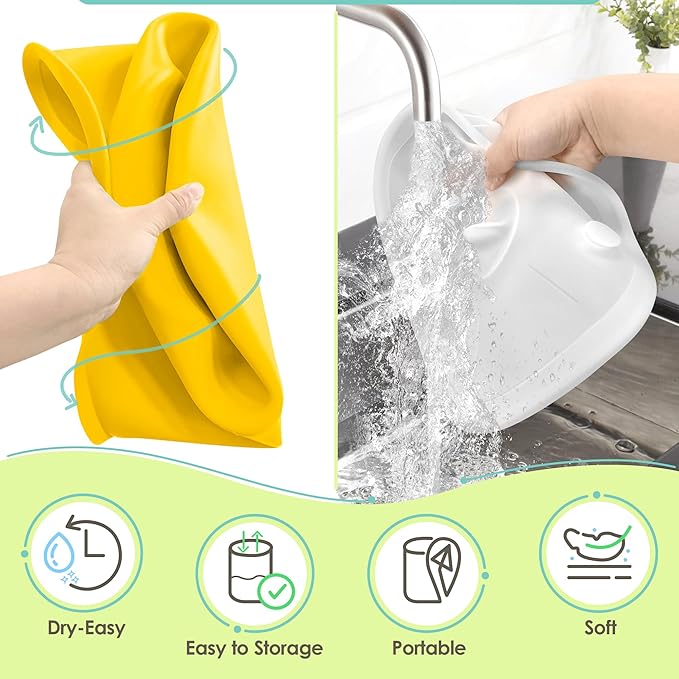 2 Gallon Reusable Bucket Liner, Time Saving Concrete Tools Durable Silicone Bucket Insert, Food Grade Container for Food Storage, for Paint, Thinset, Ice, Slime, Cleaning, Wall Mud