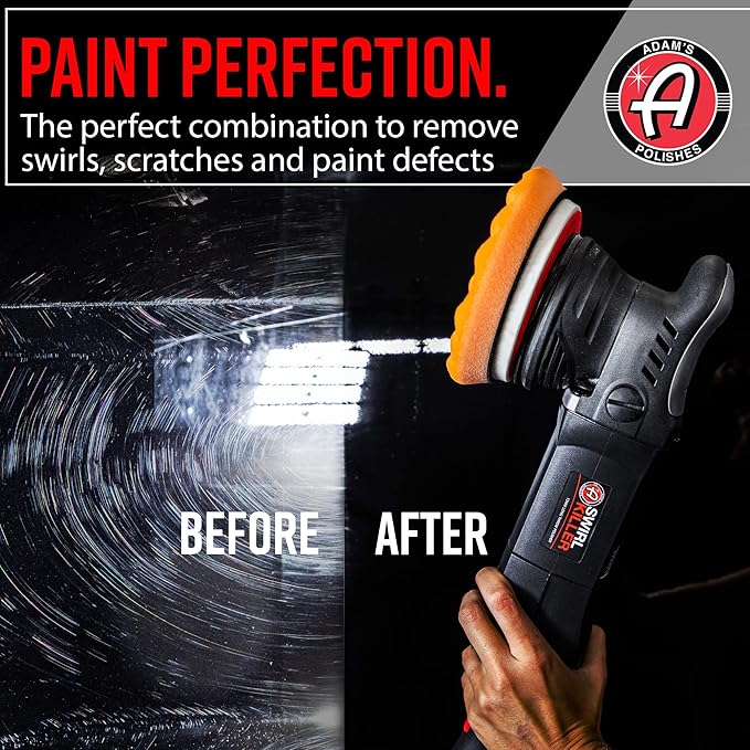 Adam's Polishes Swirl Killer 15mm Polisher Kit 7 Item Buffer Polisher Dual Action Machine | Use W/Car Polish, Polishing Compound, or Car Scratch Remover | Detailing Car Wash Clay Bar Ceramic Coating