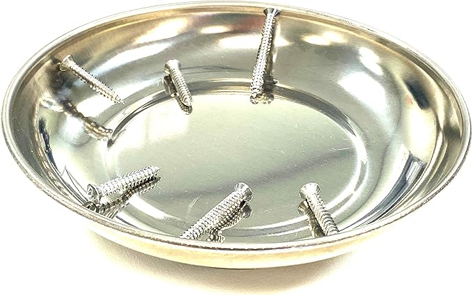 The Stop Shop Magnetic Parts and Hardware Tray 6 Inch In Diameter