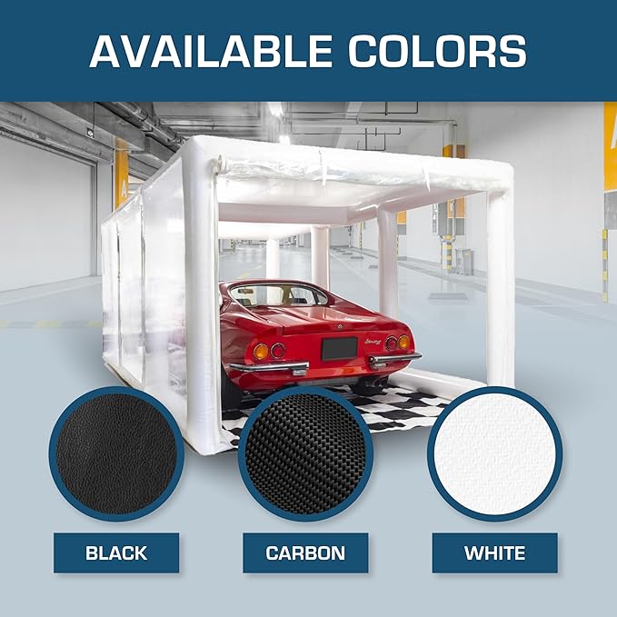 IN THE GARAGE - Ultimate Car Shield, White - Inflatable Car Cover Indoor - Indoor Car Bubble, Inflatable Garage - Car Bubble Storage - 22' / 6.7m