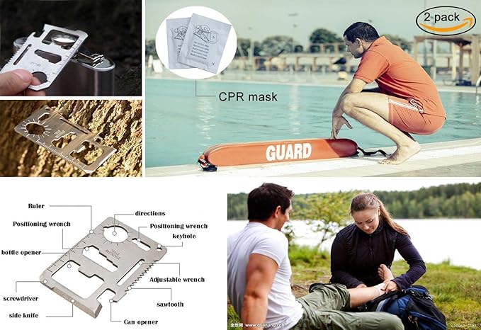SHBC Waterproof First Aid Kit (228pcs) with All Basic or Advanced Supplies You Need. Suitable for Emergencies at Home or Outside, Travel, Home, Camping, Blue