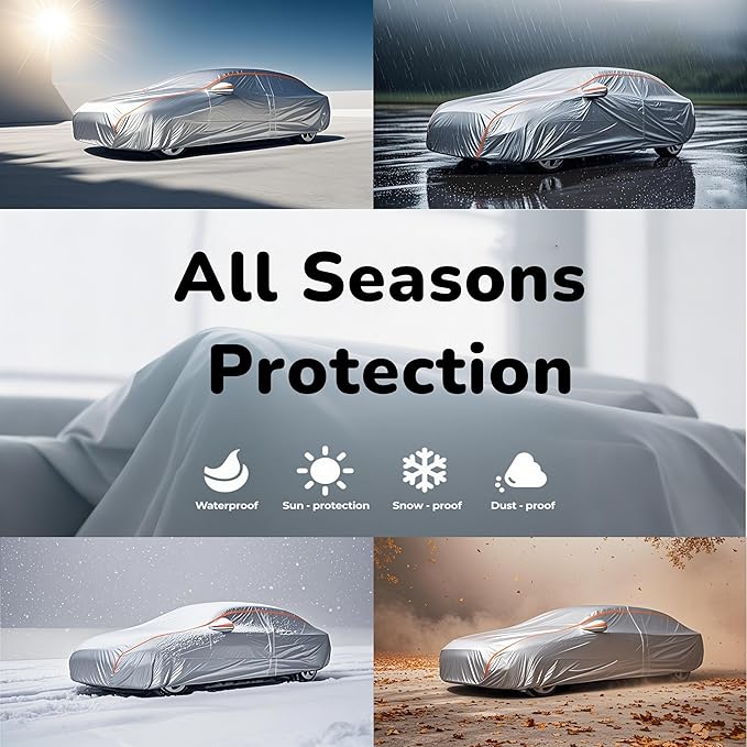 Custom Fit Volkswagen Beetle 2 Door Car Cover for Beetle 1998-2019 Outdoor Waterproof Car Cover All Weather with Door Zipper Cotton Lining Scratch Resistant Rain Sun UV Dust Snow Protection