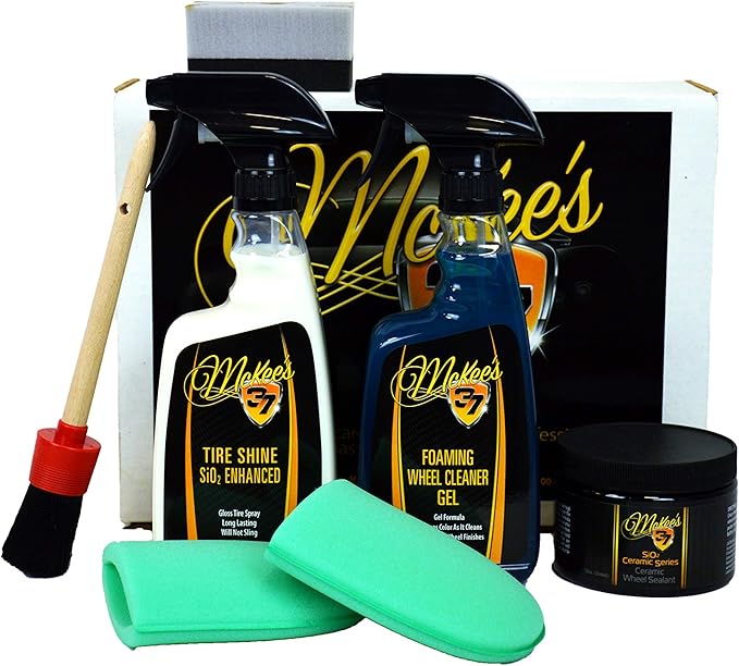 McKee's 37 Ceramic Wheel Cleaning and Sealant (High-Temp Brake Dust Repellent) Kit, Wheel Clean/Seal kit (sio2 Ceramic Series) (MKCS-Wheel)