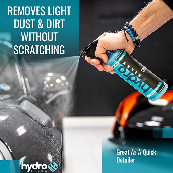 HydroSilex Ceramic Waterless Wash (16oz) Waterless Car Wash Spray For Car Detailing No Hose or Soap Needed Ultra Slick Lubricating Formula No Rinse, Spray Ceramic Coating.
