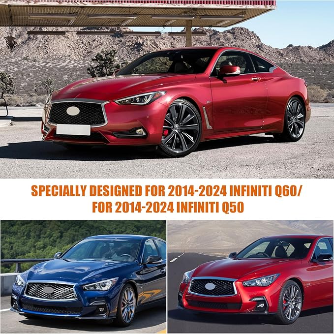 Waterproof Car Covers Replace for 2014-2025 Infiniti Q50 /Q60, 6 Layers All Weather Custom-fit Car Cover with Zipper Door & Windproof Bands for Snow Rain Dust Hail Protection (Q50)