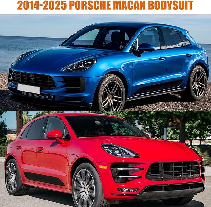 Waterproof Car Cover Replacement for 2014-2025 Porsche Macan, 6 Layers All Weather Full Car Covers with Zipper Door & Windproof Bands for Snow Rain Dust Hail Protection