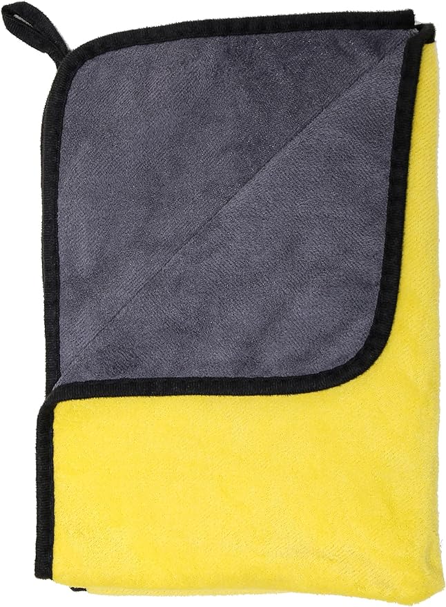 Solid Multipurpose Plush Microfiber Cleaning Cloth Towel for Household, Car Washing, Drying & Auto Detailing - 11" x 22" (6)