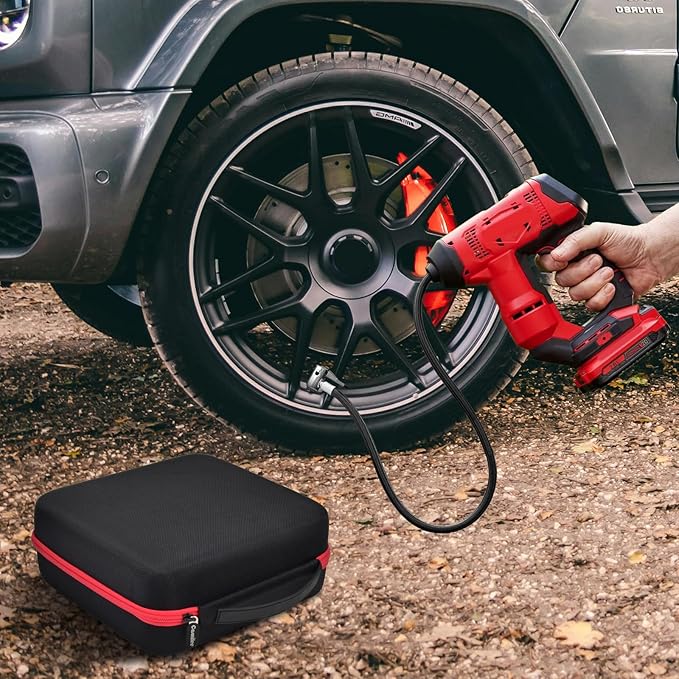 Tool Case for CRAFTSMAN V20 Cordless Tire Inflator Portable Air Compressor Pump, Digital Gauge & Bare Holder, CMCE521B Battery Powered Ball/Bicycle/Vehicle High-Pressure Pump Bag -Box Only