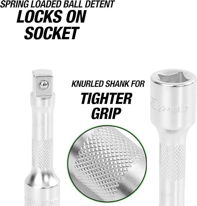 OEMTOOLS 22491 3 Inch Socket Wrench Extension, 3/8 Inch Drive , Extends your 3/8 Inch Drive Ratchet to Loosen or Tighten Hard to Reach or Recessed Fasteners , Chromed Steel , Easy to Clean