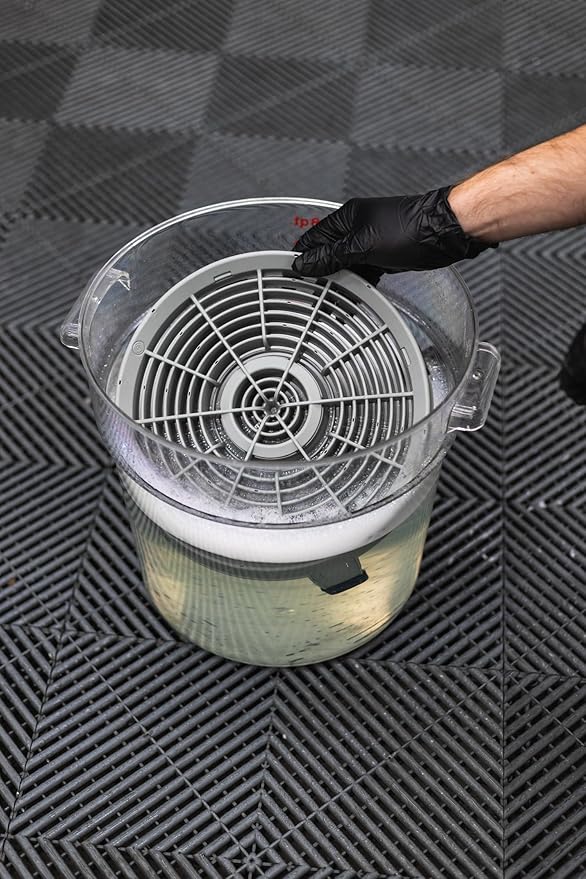 Detail Factory - Clean Screen Bucket Filter - Traps Dirt & Debris in the Wash Bucket to Prevent Scratching Vehicle Paint - Octane Riptide