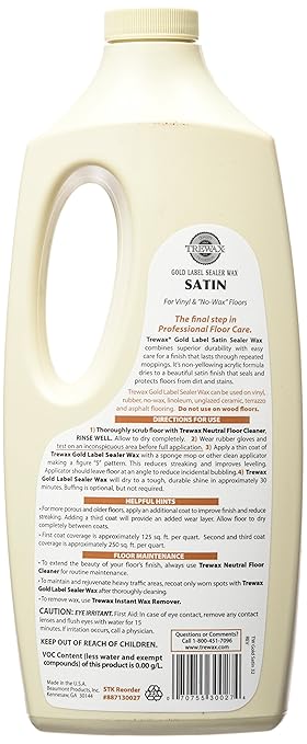Trewax Professional Gold Label Sealer, Satin, 32-Fluid Ounce