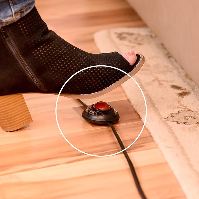 3 Outlet Extension Cord with Hand/Foot Switch and Light Indicator with Safety Twist-Lock, 16/2, Black, UL Listed (3 Pack)