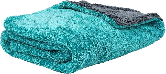 Proje EXP-PRO - Drying Towel for Cars - Extra Large 36"x28" - Quick Dry Cloth - One-Pass Towel - 1200 GSM - Auto Detailing Towel - Ultra Absorbent - Streak & Lint Free - Grey/Teal