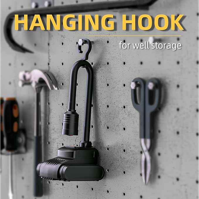 Favorlite LED Work Light, 5000mAh Magnetic Gooseneck Light Rechargeable, 2000 Lumen 360°Flexible Mechanic Lamp with Hook, Job Site Lights for Men, Work Bench, Auto-Repairing, Emergency, Power Outage