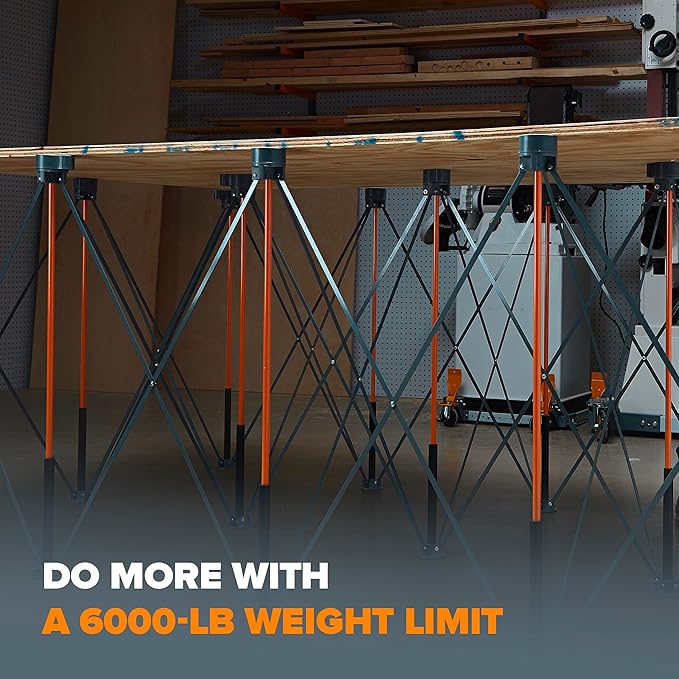BORA Centipede Portable Workbench Folding Work Table for Garage, Heavy Duty Workbench 6000lb, 4 ft x 8 ft Capacity, 36 in high, Collapsible Work Bench with Carry Strap, CT15