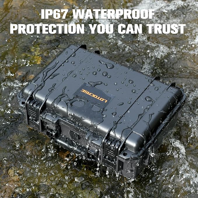 LOTOCASE Case for NOCO GBX55 – Waterproof Hard Shell Carrying Case with Custom Pre-Cut Foam, Shockproof Protective Travel Box Compatible with Boost GBX55 UltraSafe Jump Starter