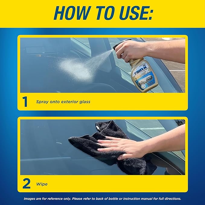 Rain-X 630178 Cerami-X Glass Cleaner + Water Repellent, 16oz - Cleaning Effectively While Remaining Streak Free, Protecting Against Contaminants and Stains
