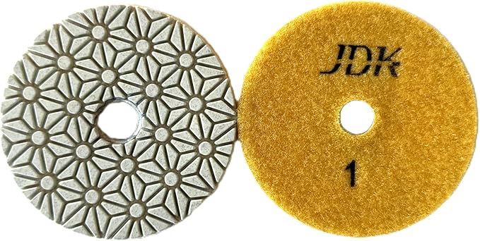 JDK Diamond Wet 3 Steps Polishing Pad 4'' for Concrete Granite Marble Stone 100mm Resin Disc 3pcs/Set