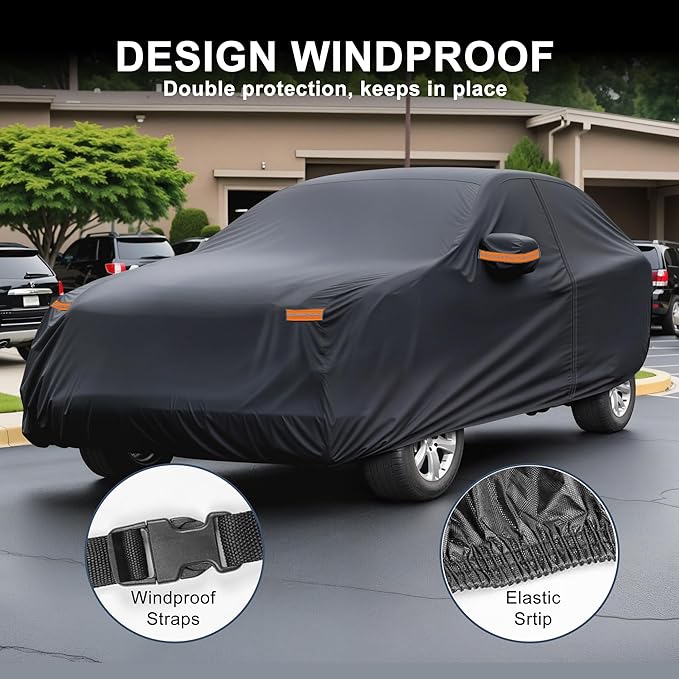 X AUTOHAUX Car Cover for Mazda CX-5 210D-PU Outdoor Full Car Cover All Weather with Door Zipper for Waterproof Windproof Sun Rain Snow Protection