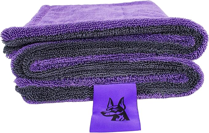 24"X45" Truck Car Drying Towel – 1200 GSM Double Twisted Loop Microfiber Cloth, Ultra Absorbent, Streak-Free, Lint-Free, Scratch-Free, Edgeless Quick Drying Towel
