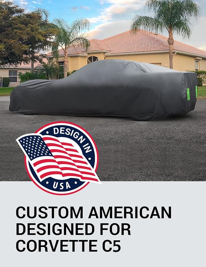 Proadsy 2026 Upgrade Car Cover Compatible with C5 Corvette 1997-2004 Windproof All Weather Waterproof Sun Rain UV Dust Snow Protection Outdoor Covers