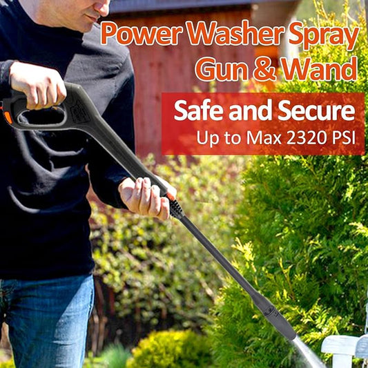 Bear Force High Pressure Water Spray Gun Wand Nozzle, Replacement Pressure Washer Gun Compatible with Portland Pulsar Powerwasher TaskForce TaskMaster ShopForce Electric Pressure Washers