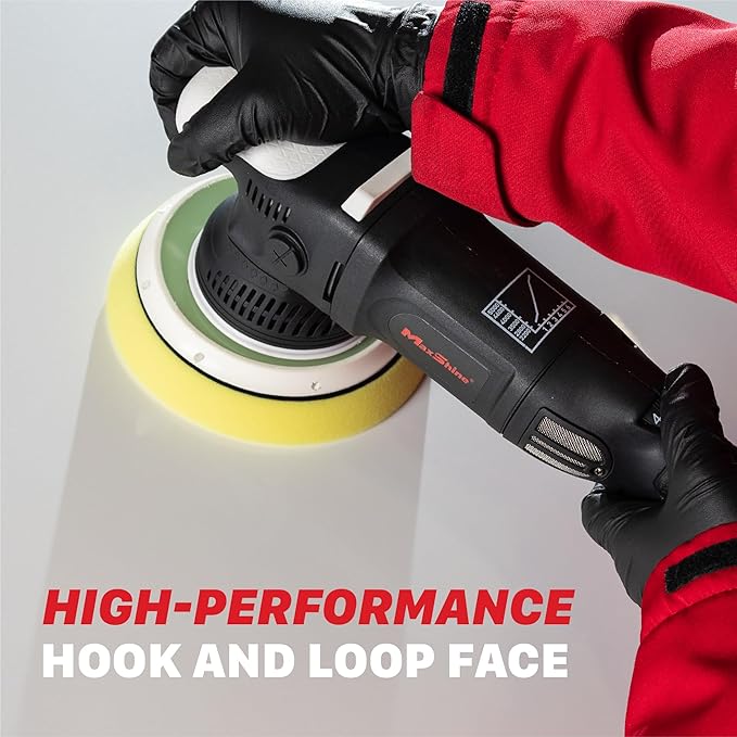 Maxshine 6" Universal Dual Action Backing Plate Pro Series – Hook & Loop, 5/16" Thread, 8 Vented Holes – Fits DA Polishers Up to 12,000 OPM – Sand, Polish, Buff & Finish – Detailing Accessory