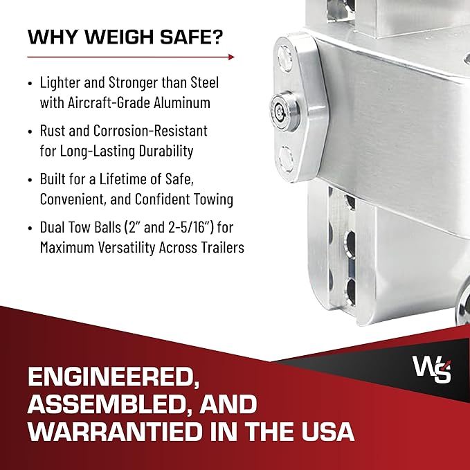 Weigh Safe CTB8-2-KA Drop Hitch Receiver: 2 Inches Adjustable