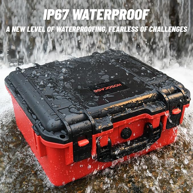 Case for Milwaukee M12 Impact Driver & Drill Set - Tool Box for Milwaukee Fuel Tools Combo Kit, Tool Bag for Drill/Impact Driver/Battery & Charger (Case Only) (Black & Red)