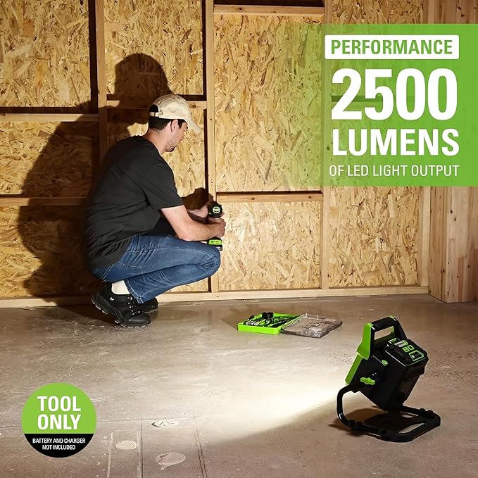 Greenworks Pro 80V (AC/DC) 2500-Lumen LED Work Light, Tool Only