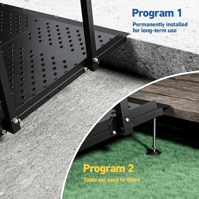 49.2" Folding Wheelchair Ramp with Handrails, 770LB Heavy Duty Portable Wheelchair Ramp for Steps, Adjustable Height 1"-7.28", Extra Wide Handicap Ramp for Home, Mobility Scooter & Doorway Access