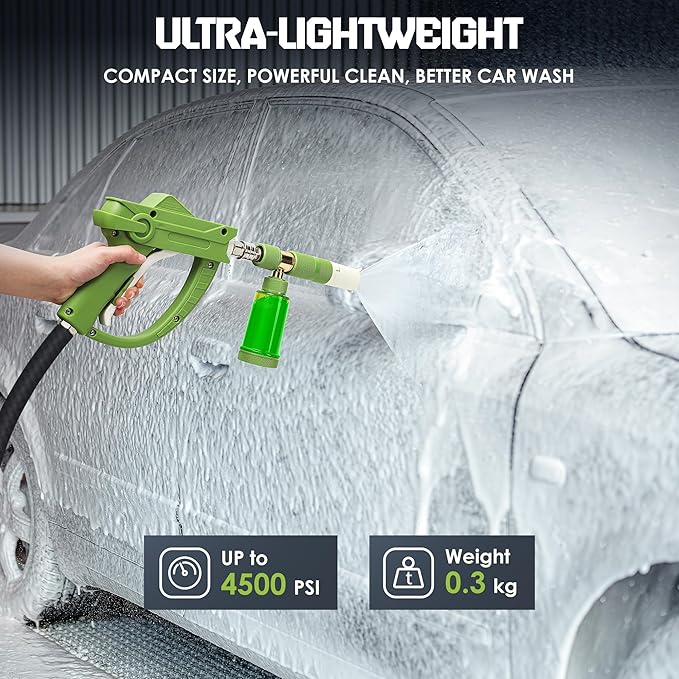 Foam Cannon Pro for Pressure Washer with 5 Nozzle Tips, Adjustable Soap Foam Sprayer with 1/4" Quick Connector for Car Wash