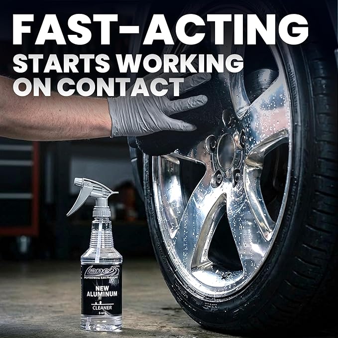 LANE'S New Aluminum Car Wheel Cleaner | Acid Rim Cleaner and Brightener | Brake Dust, Oxidation & Rust Remover for Motorcycles, Cars, Trucks | Shines & Eliminates Hard Scrubbing | 16oz