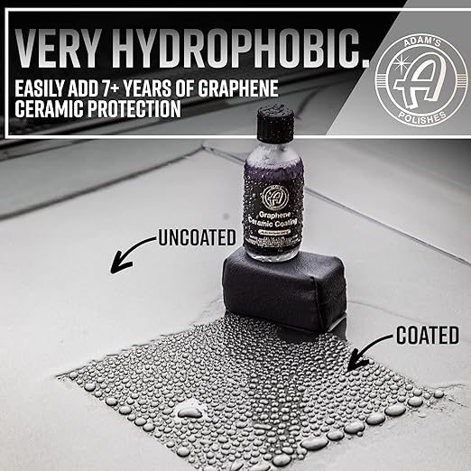 Adam's Polishes UV Graphene Ceramic Coating - 10H Ceramic Coating for Cars W/UV Glow Technology | 7+ Years of Protection | Apply After Car Wash Clay Bar Car Buffer Polisher | Boat RV Motorcycle